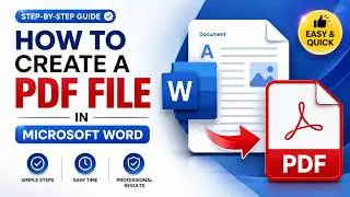How to Create a PDF File in Microsoft Word