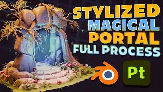 How I Made this Stylized Magic Portal in Blender & Painter!