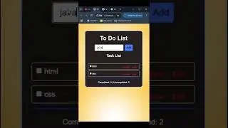 🔥♥️ HTML + CSS + JS = Awesome To-Do List 💻 | Beginner Web Dev Project 🚀