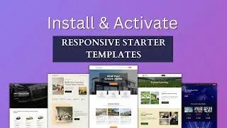 How to Install and Activate Responsive Starter Template