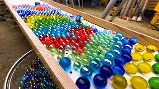20 types of homemade marble run ASMR healing videos