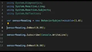 c# Reactive Programming BehaviorSubject in 2 min