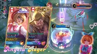 Cute Angela x Scary Roger╚(•⌂•)╝| Heart String gameplay 🌸