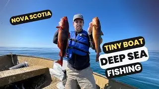 FISHING FOR COD, POLLOCK, AND MACKEREL FROM TINY BOAT IN OPEN OCEAN!
