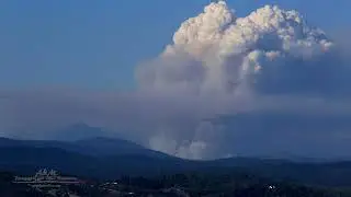 Knysna - Time lapse of the De Vlugt Fire today, as seen from Brenton.