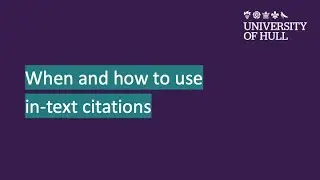 When and how to use in-text citations