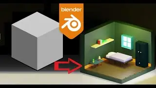 Blender 3D | Create 3D isometric  bedroom in Blender v01 | Isometric room