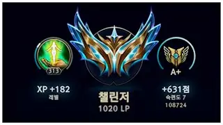 세계 최초 36살 챌린저 1020점 찍다