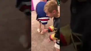 Rangers vs VGK kids knee hockey battle