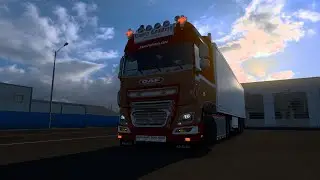 #eurotrucksimulator2   Стрим  Едем конвой. DAF XF Euro 6