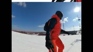 Snowboarding season end. 2022, March