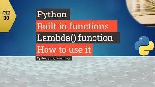 Python tutorial - Python function Lambda- How to use Lambda function  in Python