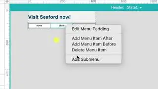 Axure RP 9, week 8.1, introduction to the menu widget