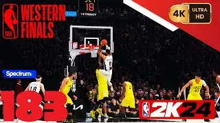 NBA 2K24 {My Career} [PC] (4K) EP183 {Playoffs: Western Conference Finals} Game 2 =Jazz @ Spurs=