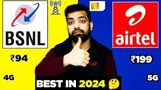 BSNL Vs Airtel SIM In 2024 🔥 Recharge Plans, Speed Test, 5G, Network