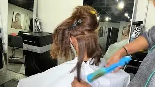 Adding a lil color and volume to her hair 👌