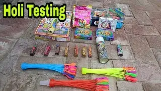 holi stash testing || holi stash 2020#CHEAPEST HOLI STASH/Pichkari,magic balloons,snow spray,colour