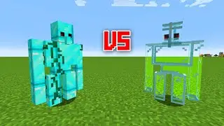 Who is STRONGER ? DIAMOND GOLEM or GLASS GOLEM?? in MINECRAFT