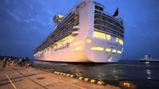2014年9月23日ダイヤモンドプリンセス境港出港風景