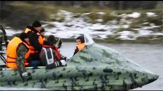 Аэролодка Пиранья-1М с максимальной загрузкой 3 - 4 - 5 человек. Пиранья-1М - дёшево и сердито