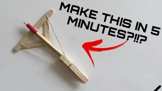 Easiest CROSSBOW made from craft sticks!