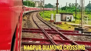 NAGPUR DIAMOND CROSSING || Onboard Howrah-Mumbai CSMT Weekly Superfast Express.