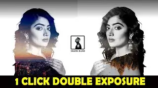1 Click Double Exposure Effect | Mobile Editing Tutorial | Double Exposure Effect with #SquareBlend