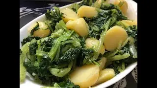 Blitva sa mladim krompirom, Chard with new potatoes, Mangold mit neuen Kartoffeln