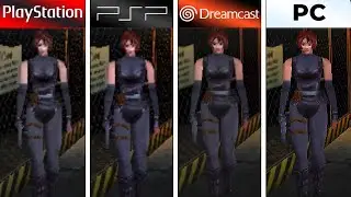 Dino Crisis (1999) PS1 vs PSP vs Dreamcast vs PC (Graphics Comparison)
