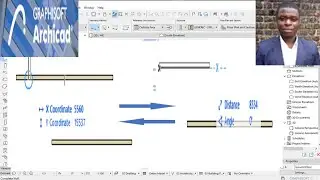 ArchiCAD 25Tutorial : How to change coordinates to polar tracker in ArchiCAD for beginners