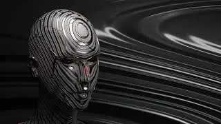 SCI-FI 3D AI Robot Face