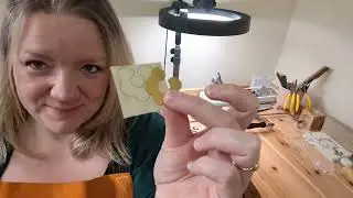 beginner hammered brass pendant - Metal work at home!
