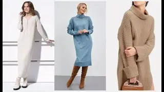 МОДНЫЕ ТЕПЛЫЕ ПЛАТЬЯ💕МОДНЫЕ ТРИКОТАЖНЫЕ ПЛАТЬЯ