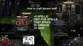 PoE 2 How to craft a decent staff for Spark Blood Mage builds - Path of Exile 2 , 0.4