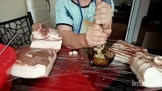 Как живут в русской деревне. Поздравляем с днем рождения /солим сало/