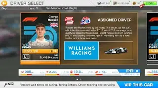 Real Racing 3, Yes Marina Circuit, Williams FW43 with GEORGE RUSSELL
