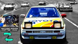 SWITCHING Servers EVERYTIME I Crash In Assetto Corsa Online!!