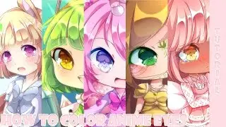 【Tutorial】How To Color Anime Eyes ♥ Paint Tool SAI