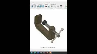 How to create C_Clamp with the help of Fusion 360 #fusion360tutorial #ytshort #fusion360 #shorts