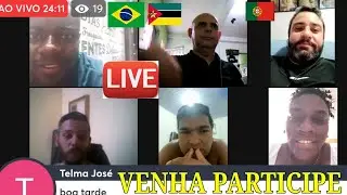 LIVE COM BRASILEIROS E PORTUGUESES, PARTICIPE PARA SE JUNTAR.