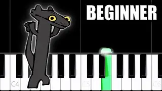 Toothless Dancing Meme | Piano Tutorial