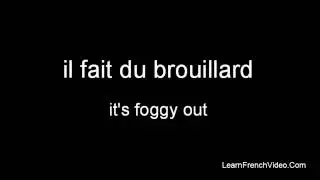 French Weather Vocabulary