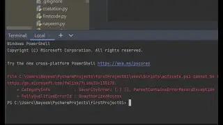 File cannot be loaded because running scripts is disabled on this system | PyCharm+Intellij