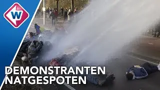 Waterkanon ingezet op drukke demonstratiedag