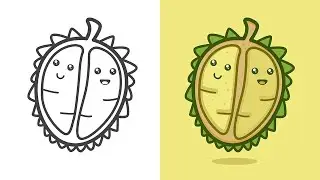 Praktek Pen, Shape Tool & Pathfinder di Adobe Illustrator | Cute Durian