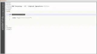 PHP Training - 13 - Logical Operators
