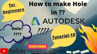 How to use hole autodesk inventor || Inventor hole || autodesk inventor Hole