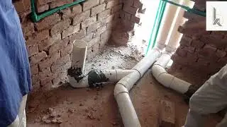 Electrification and plumbing work  details on Construction Site