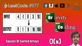 [Java] LeetCode  - 977 - Squares of a Sorted Array - In O(N) Time And O (N) Space Complexity