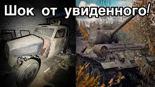 I found a tank, a USSR bunker and a garage with antique cars.